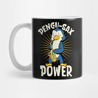 Pengu-Sax Power - Penguin on the Saxophon Mug